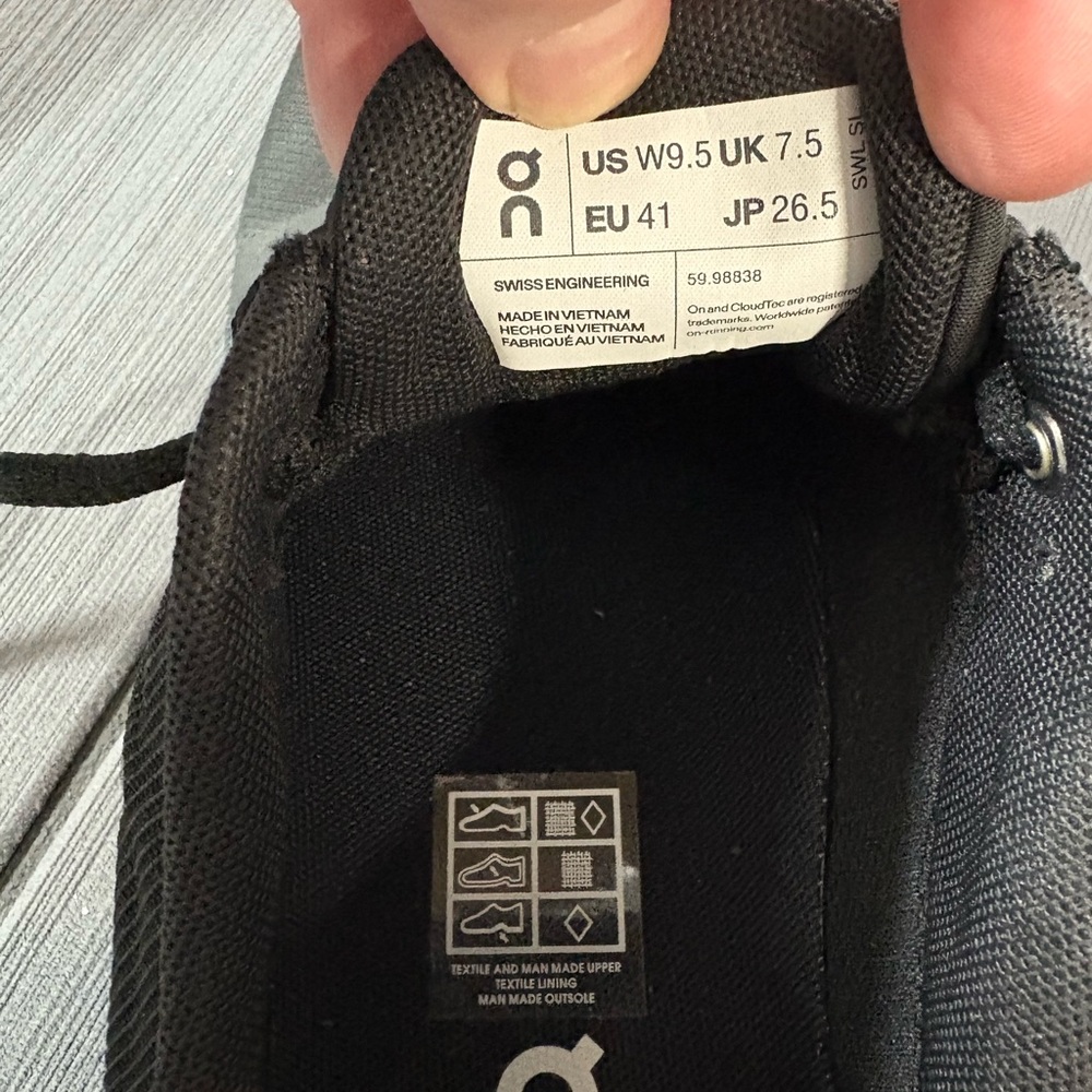 On Running Women’s Cloud Waterproof Sneakers - Black - Picture 6 of 6